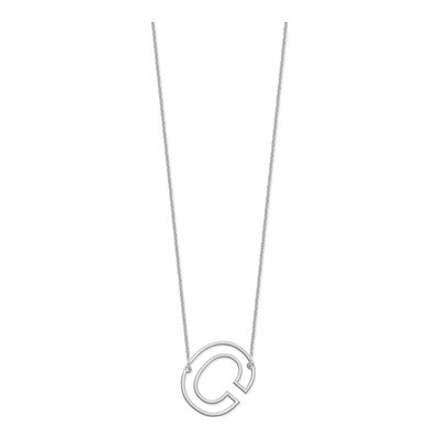 14K White Gold Sideways Initial C Necklace – view 2