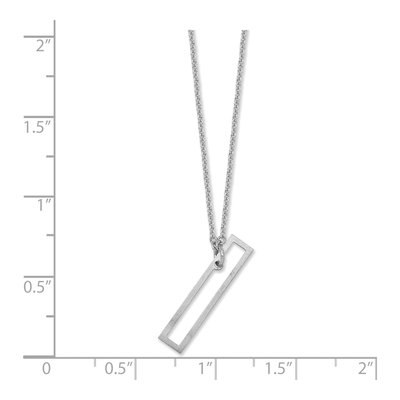 14K White Gold Sideways Initial I Necklace – view 3