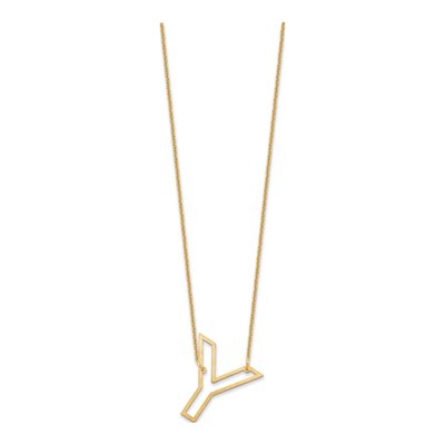 14K Yellow Gold Sideways Initial Y Necklace – view 2