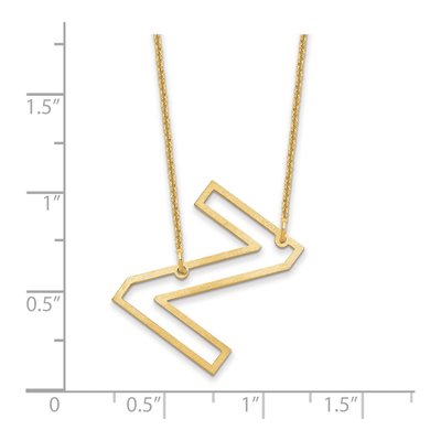 14K Yellow Gold Sideways Initial Z Necklace – view 3