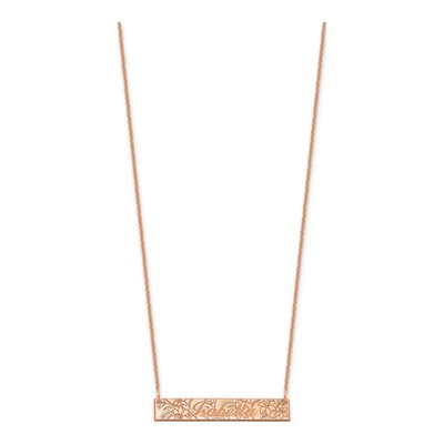 14K Rose Gold Personalized Name Flower Necklace – view 2