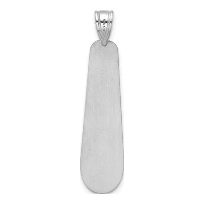 14K White Gold Personalized Name Birth Flower Pendant – view 3