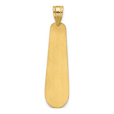 14K Yellow Gold Personalized Name Birth Flower Pendant – view 3