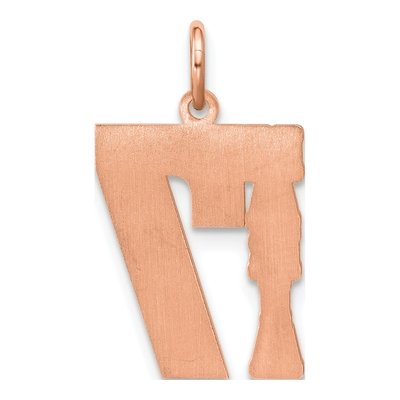 14K Rose Gold Personalized Name Number Charm – view 3