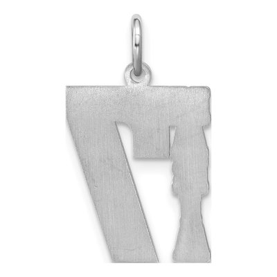 14K White Gold Personalized Name Number Charm – view 3