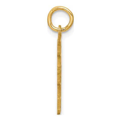 14K Yellow Gold Personalized Name Number Charm – view 2