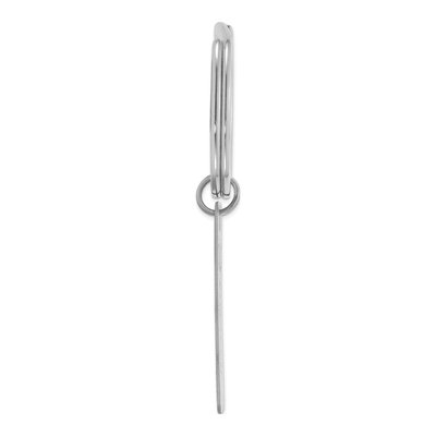 Personalized Sterling Silver Two-Sided Key Chain – view 2