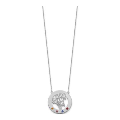 14K White Gold Personalized Family Circle Necklace – view 2