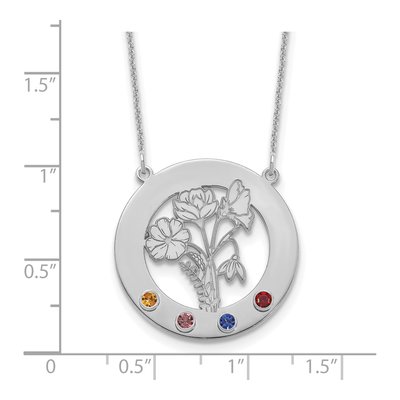 14K White Gold Personalized Family Circle Necklace – view 3