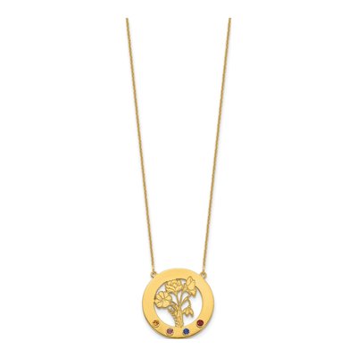 14K Yellow Gold Personalized Birth Flower Necklace – view 2