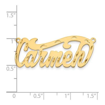 Gold-Plated Sterling Silver Personalized Name Plate Pendant – view 5