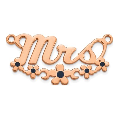 14K Rose Gold Personalized Name Plate Pendant – view 2
