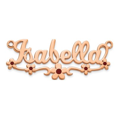 14K Rose Gold Personalized Name Plate Pendant – view 3