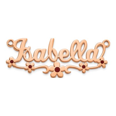 14K Rose Gold Personalized Name Plate Pendant – view 4