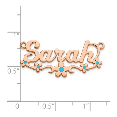 Rose Gold-Plated Sterling Silver Personalized Name Plate Pendant – view 5