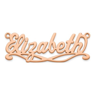 Rose Gold-Plated Sterling Silver Personalized Sunglass Name Plate Pendant – view 4