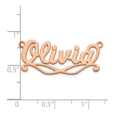 Rose Gold-Plated Sterling Silver Personalized Sunglass Name Plate Pendant – view 5