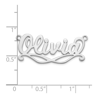 Sterling Silver Personalized Sunglass Name Plate Pendant – view 5
