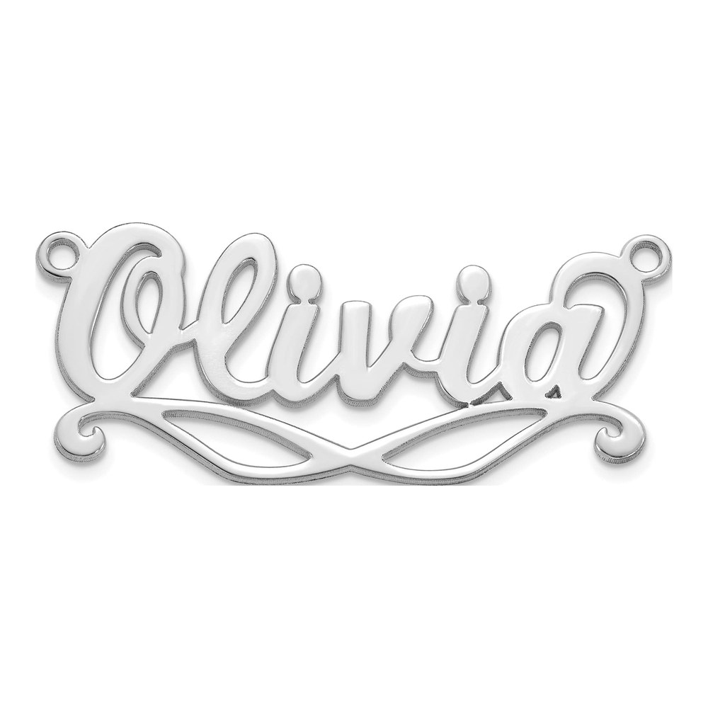 Sterling Silver/rhodium-Plated Sunglass Name Plate