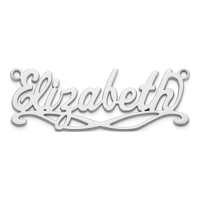 14K White Gold Personalized Sunglass Name Plate Pendant – view 3