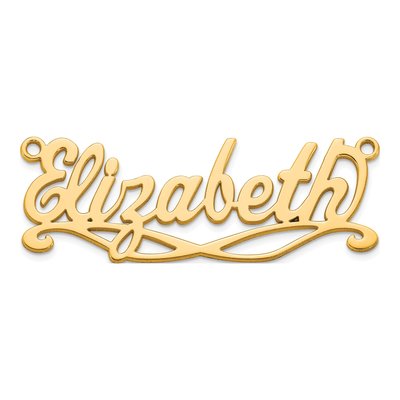 14K Yellow Gold Personalized Sunglass Nameplate Pendant – view 4