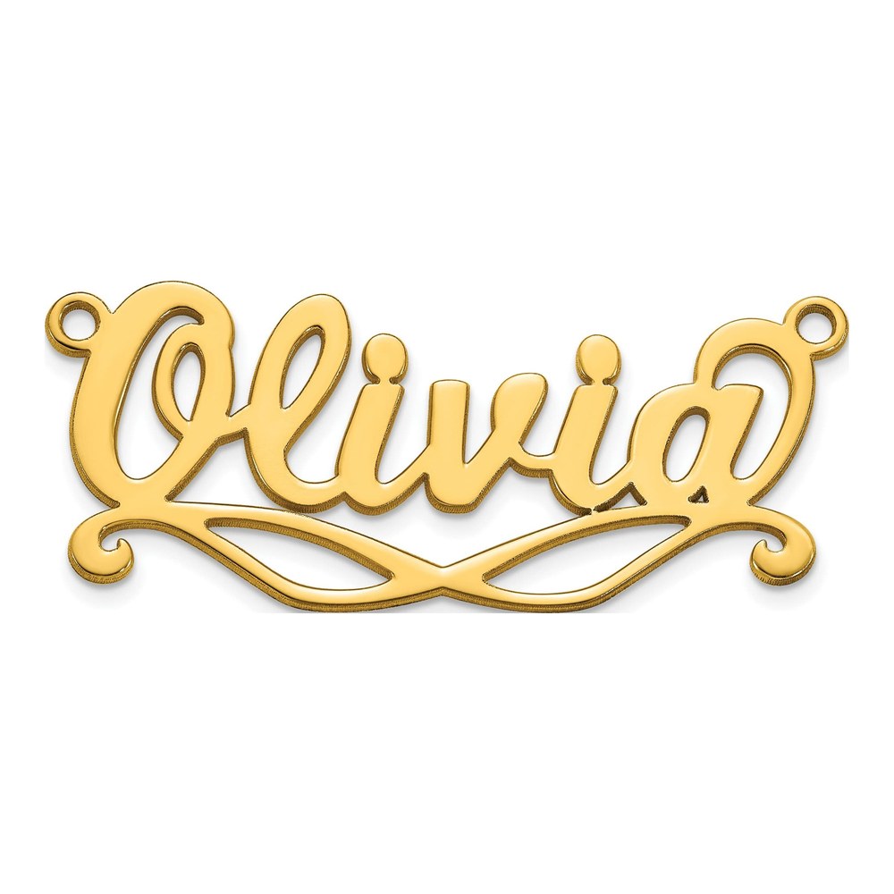 14K Yellow Gold Sunglass Name Plate