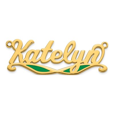 Gold-Plated Sterling Silver Personalized Sunglass Name Plate Pendant – view 4