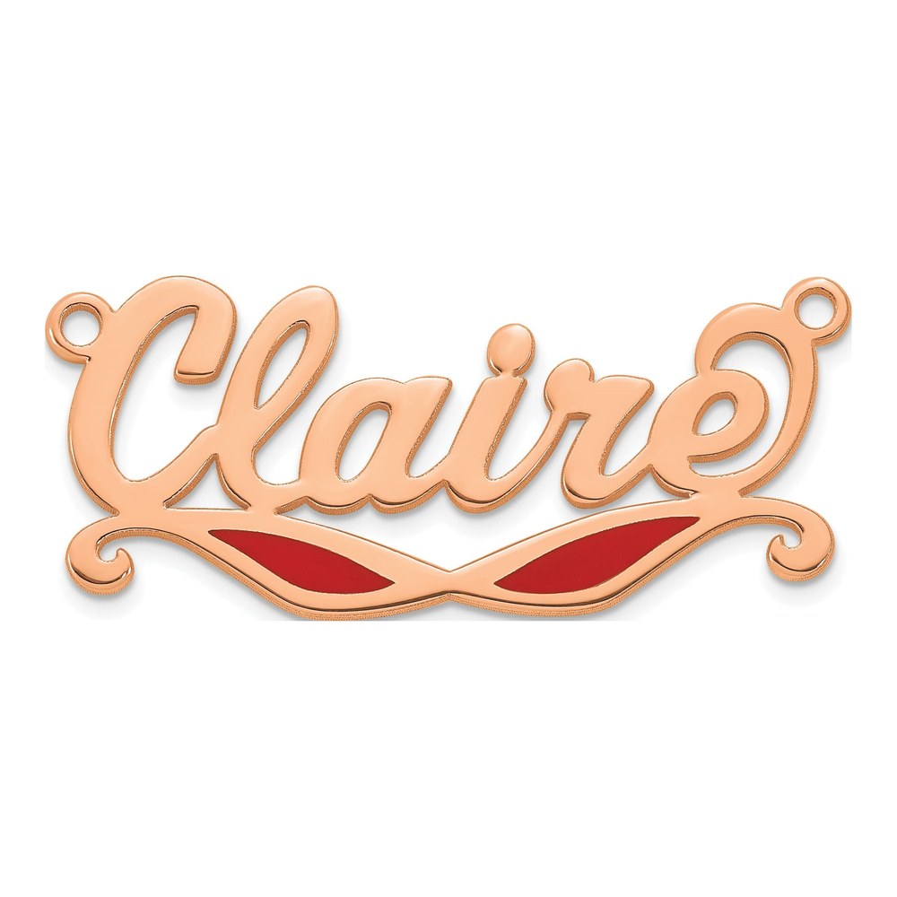 14K Rose Gold Epoxy Sunglass Name Plate