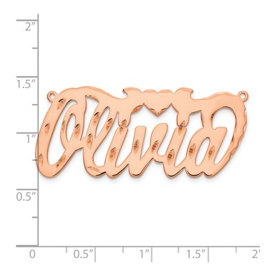 Rose Gold-Plated Sterling Silver Personalized Heart Name Plate Pendant – view 5