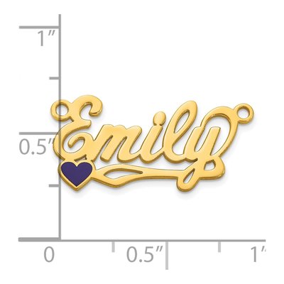 Gold-Plated Sterling Silver Personalized Heart Name Plate Pendant – view 5