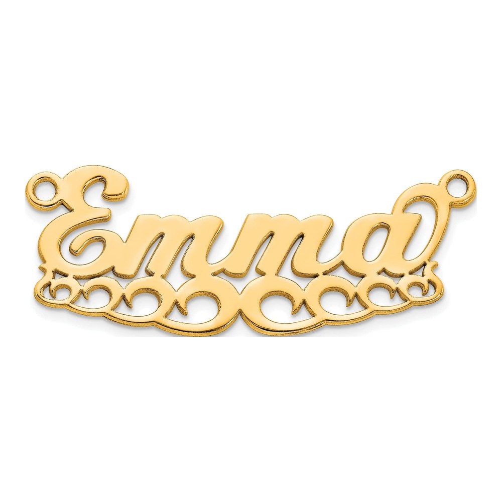 Sterling Silver/gold-Plated Wave Name Plate