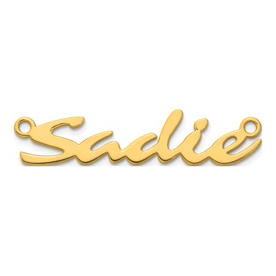 Gold-Plated Sterling Silver Personalized Name Plate Pendant