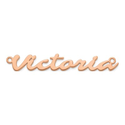 14K Rose Gold Personalized Name Plate Pendant – view 3