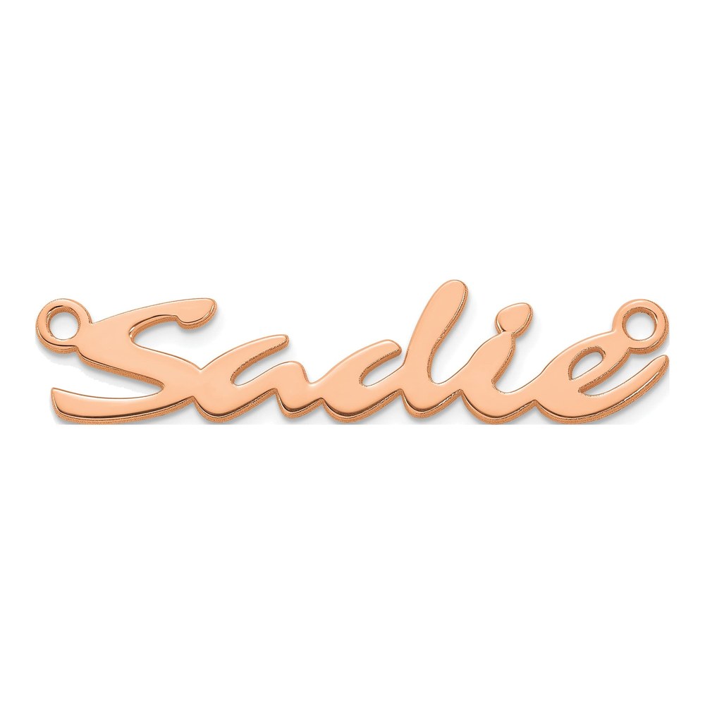 14K Rose Gold Name Plate