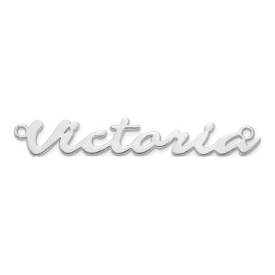 Sterling Silver Personalized Name Plate Pendant – view 3