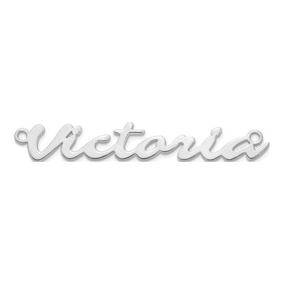 14K White Gold Personalized Name Plate Pendant – view 4