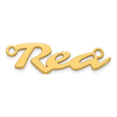 14K Yellow Gold Personalized Name Plate Pendant – view 2