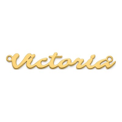 14K Yellow Gold Personalized Name Plate Pendant – view 3