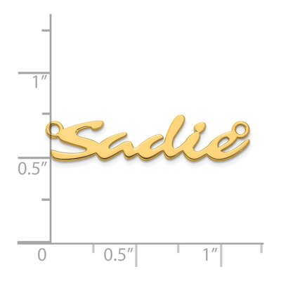 14K Yellow Gold Personalized Name Plate Pendant – view 5