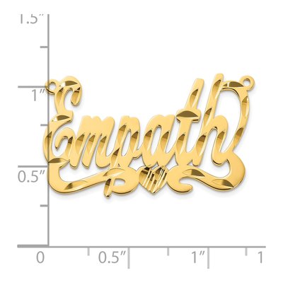 Gold-Plated Sterling Silver Personalized Heart Name Plate Pendant – view 5