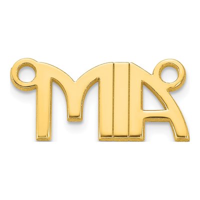 Gold-Plated Sterling Silver Personalized Name Plate Pendant – view 2
