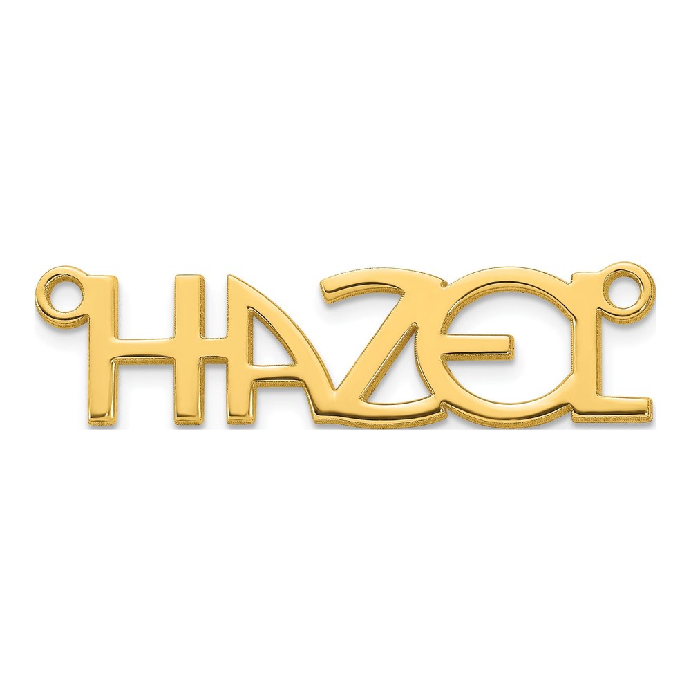Sterling Silver/gold-Plated Name Plate