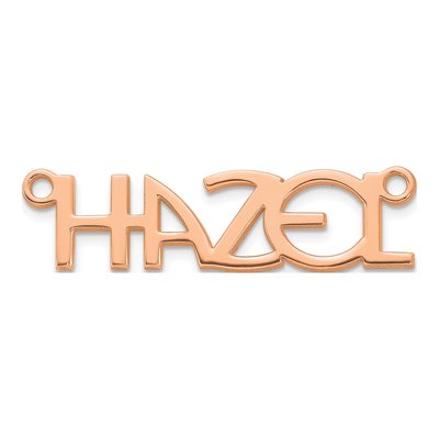 14K Rose Gold Personalized Name Plate Pendant