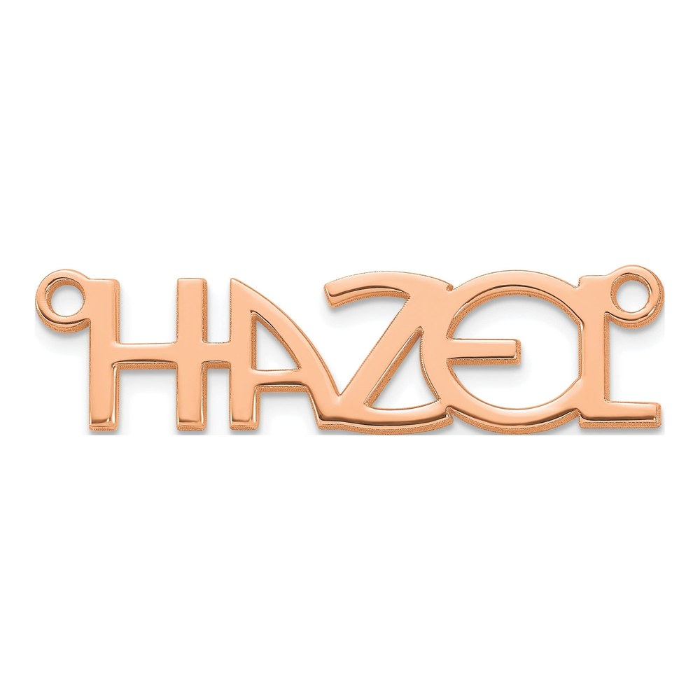Sterling Silver/rose-Plated Name Plate
