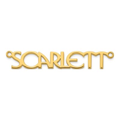 14K Yellow Gold Personalized Name Plate Pendant – view 3