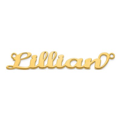 Gold-Plated Sterling Silver Personalized Name Plate Pendant – view 4