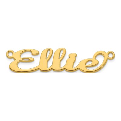 Gold-Plated Sterling Silver Personalized Name Plate Pendant