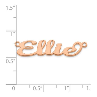 14K Rose Gold Personalized Name Plate Pendant – view 5