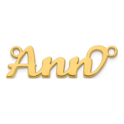 14K Yellow Gold Personalized Name Plate Pendant – view 2