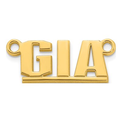 Gold-Plated Sterling Silver Personalized Name Plate Pendant – view 2